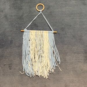 Handcrafted Cream and Gray Wall Hanging